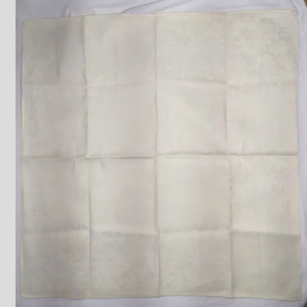Lot Of 4 Misc Linen Napkins Jacquard Damask Cream White Use Or Cut Cutter 1930s